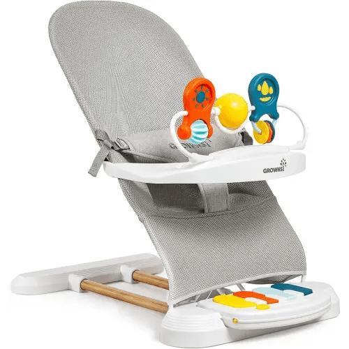 GROWNSY Baby Bouncer with 3 Recline Positions, Bouncer Seat for 0-6 Months