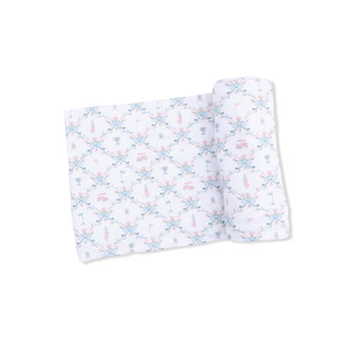 Stretch Swaddle, Golf Trellis Pink