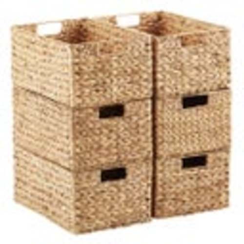 Water Hyacinth Storage Bins with Handles | The Container Store