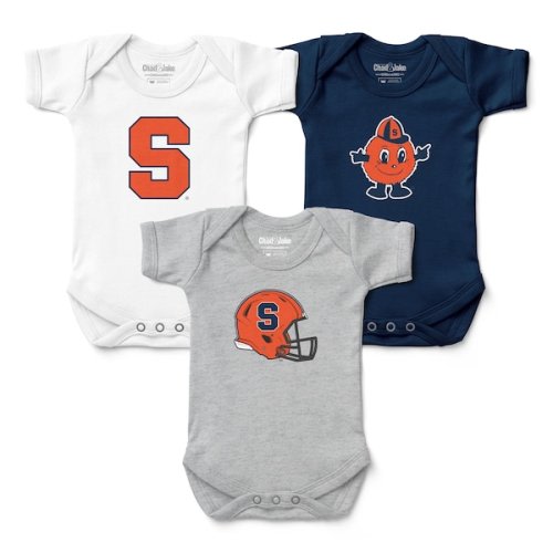 Infant Chad & Jake Syracuse Orange Three-Pack Bodysuit Set - Size 3-6 Months
