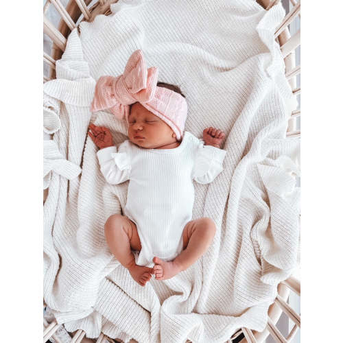 KNIT OVERSIZED BOW - PINK