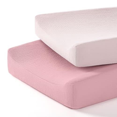 lulumoon Baby Changing Pad Cover: Muslin Diaper Changing Table Pad Cover - Changing Pad Sheets for Girls Boys