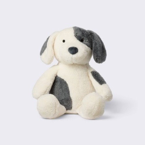 Dog Plush Stuffed Animal - Black and White - Cloud Island™: 10" Height, Farm Animals Theme, 0.33 lbs
