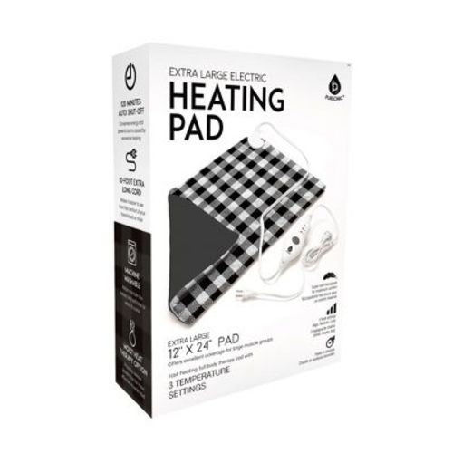 Pursonic Electric Heating Pad - Black & White