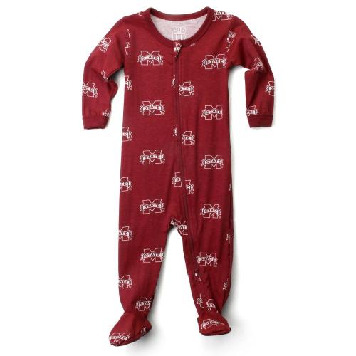 Bulldogs | Mississippi State Infant Zip Pajamas | Alumni Hall