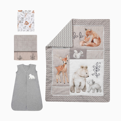 4-Piece Crib Bedding Set - Painted Forest