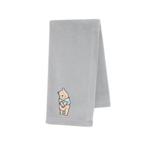 Baby Disney Winnie the Pooh Hugs Gray Soft Fleece Blanket