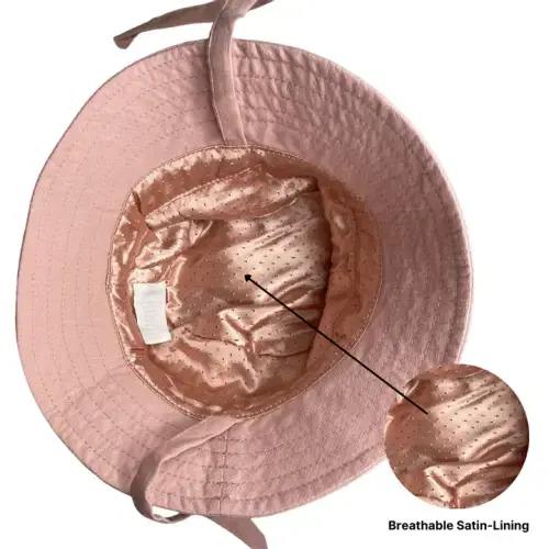 Satin Lined Bucket Hat-Rose – Aarin & Co.