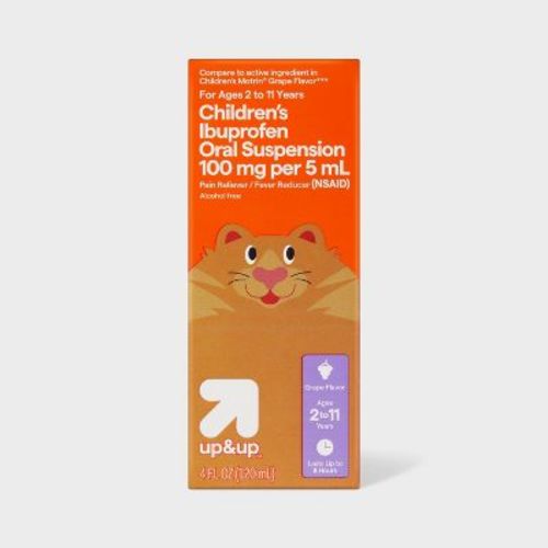 Children's Ibuprofen (NSAID) Oral Suspension Pain Reliever & Fever Reducer Liquid - Grape - 4 fl oz - up&up™