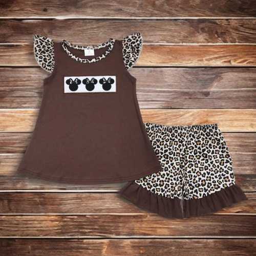 Leopard Minnie Shorts Set