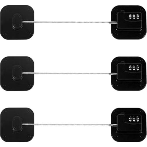 Fridge Lock Refrigerator Freezer Childproof Locks for Cabinets and Drawers Easy Install No Keys Needed Combo Lock Multifunctional Child Safety Cabinet Locks