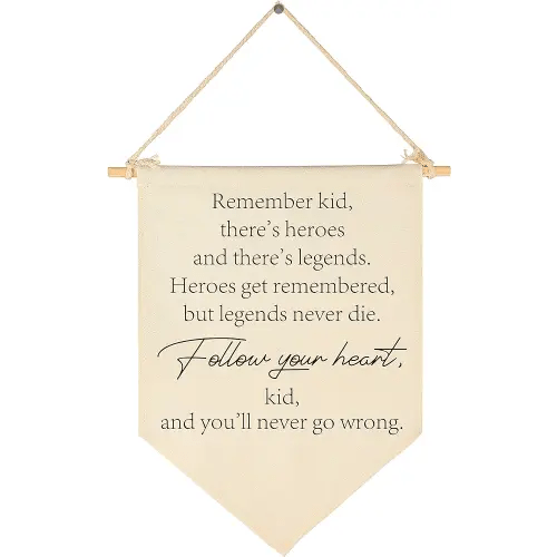 The Sandlot Quote-Boys Room Wall Art-Baseball Sign-Baby Banner Gift Shower-Canvas Hanging Flag Banner Wall Sign Decor Gift for Nursery Bedroom Playroom Front Door Baby Kids Boy/Girls Teen