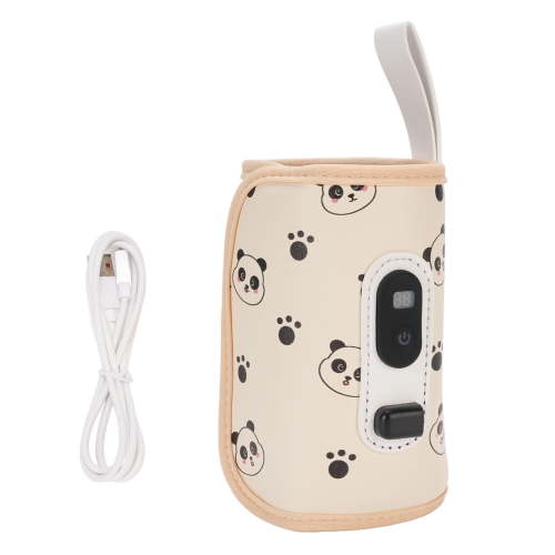 BOKYAN Portable Baby Bottle Warmer with 21‑Level Digital Temperature Control, LED Display, USB Power, All‑Bottle Compatibility, Safe PU Leather Design
