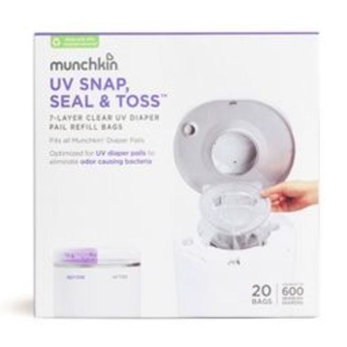 Munchkin UV Snap, Seal & Toss Diaper Pail Refill Bags - 20pk