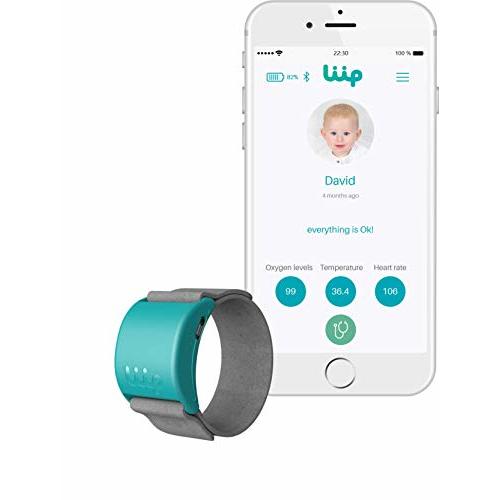 Liip. Baby monitor with oxygen, heart rate and temperature. Newborn to 7 years-old.