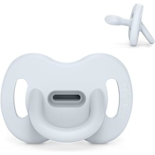 Color Essence SX PRO Silicone Baby Pacifier 1Pk, Made with 100% Soft Silicone, Baby Essentials Perfect for Breastfeeding Babies, Designed in Spain, 6-18 Mths, Blue