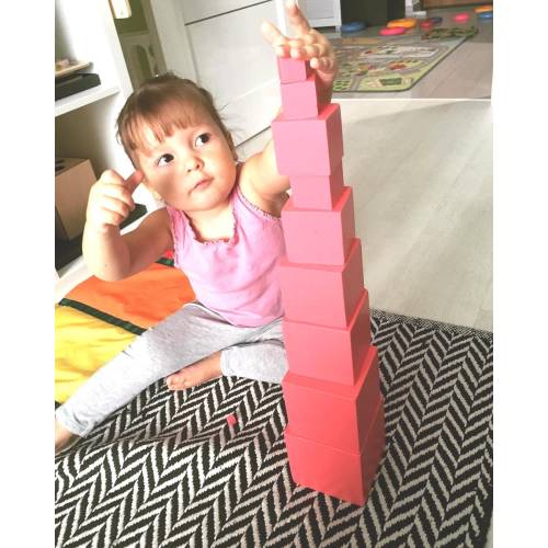 Montessori Pink Tower, Montessori Homeschool, Preschool Montessori Christmas Gift  School, Montessori Class, Waldorf, Home Decor, 1st Gift