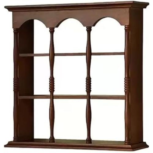 Wooden Collection Display Case, Collectibles Display Case, Vintage Wall Mount Storage Rack, Solid Wood Storage Rack, Display Stand for Display & Home Deco(Brown)