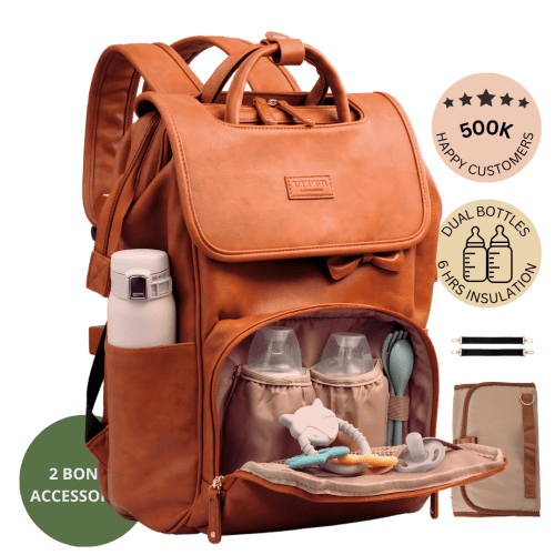 UPPER Leather Diaper Bag Backpack
