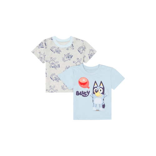 Bluey Baby Boy 2 Pack Short Sleeve Tee Shirts, Sizes 0/3 Months-24 Months
