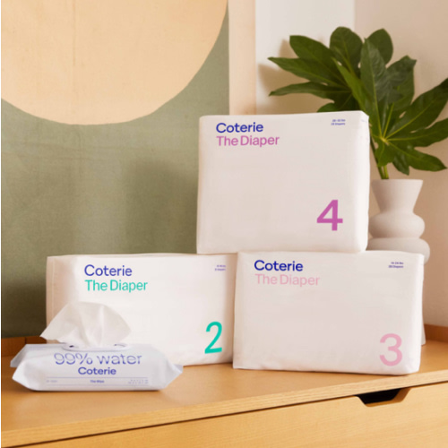 Coterie Diapers & Wipes Monthly Supply - 2, 3, 6 or 12 Months Giftable Subscription