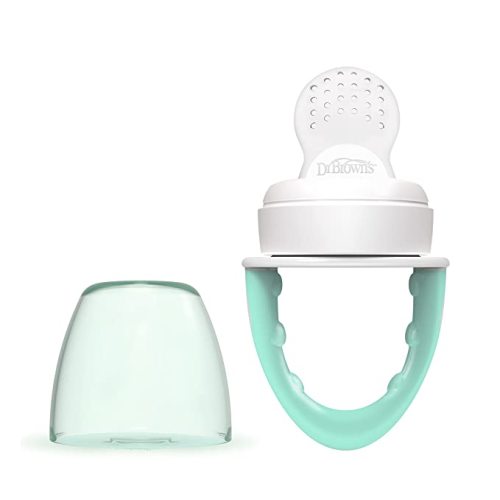 Dr. Brown's Designed to Nourish, Fresh Firsts Silicone Feeder, Mint, One Size - 2 Pack, Pink & Gray