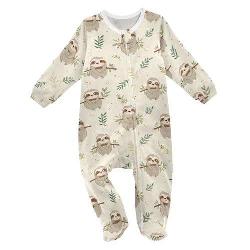 Dussdil Baby One-Piece Footies Newborn Rompers Pajamas Cotton Footed Pjs for Sleep Play Boys Girls