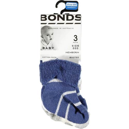 Bonds Baby Wondersocks Size 0-6M Assorted 3 pack