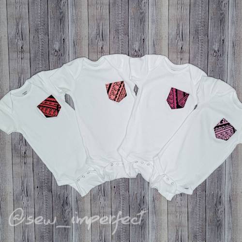 Taga Tee/ Contrast Pocket Onesie/ Baby Pocket Onesie/ Pocket Tee Shirt/ Samoan Onesie 6-9 Months