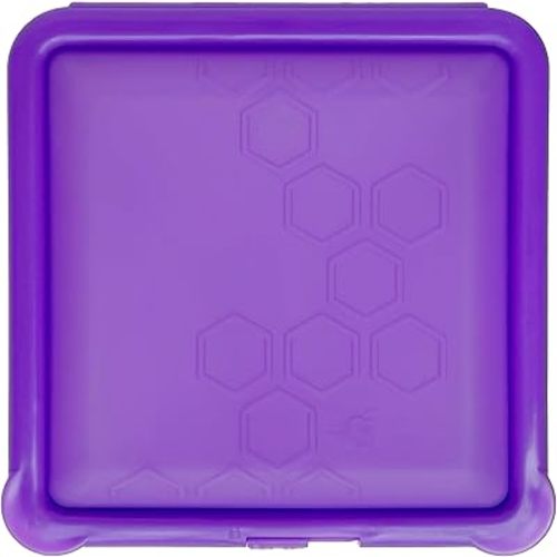 Big Bee, Little Bee SoftShell Reusable Silicone Food Storage Container - Clamshell Snap-Close Design, No Lost Lids, Easy to Clean, Compact for Travel, Meal Prep, Microwave Freezer and Dishwasher Safe