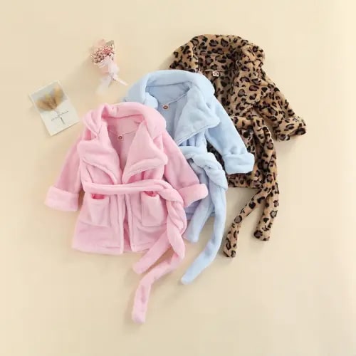 Infant Toddler Baby Girl Boy Flannel Soft Bathrobes Plush Kimono - TikTok Shop