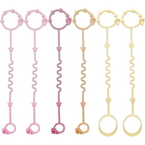 RTMOK Toy Straps for Baby,Silicone Setpacifier Clip,Applies to Car Seat Toy,Teether Toy,High Chair,Stroller Accessories,Baby Toy Clips,Cribs,Rocking Chair