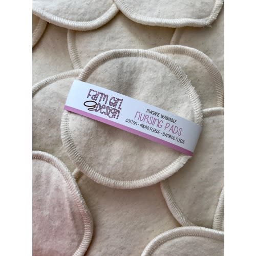 Light/Moderate Natural Unbleached Cotton Flannel Bamboo Nursing Pads | Breast Feeding Pads | Breast Pads | Breast Milk Pads | Washable Nursi