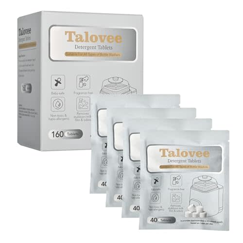 Official Washing Block for All Kinds of Baby Bottle Washers, 160 Detergent Tablets