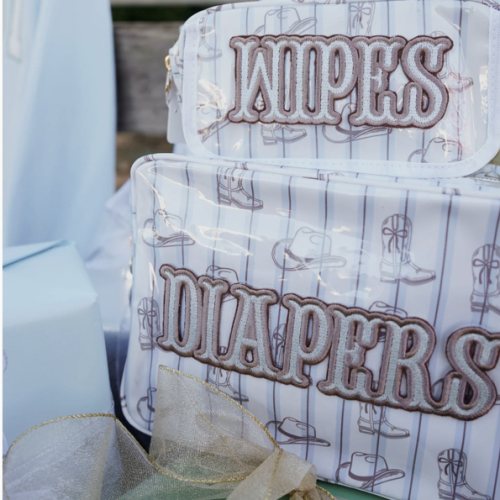 Diapers + Wipes Western Blues Clear Coat - Bundle