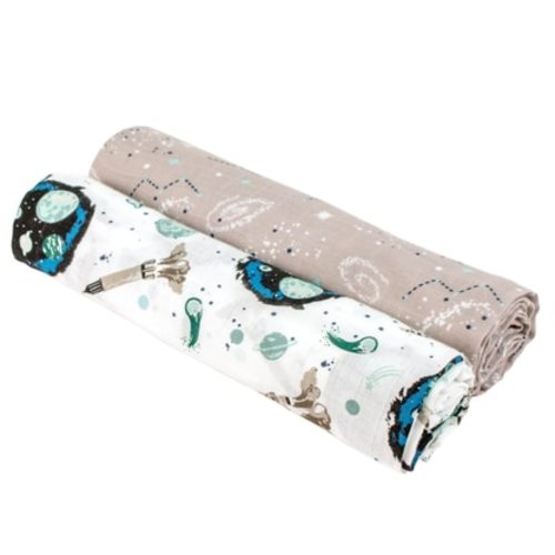Muslin Swaddle Set, Space/Galaxy