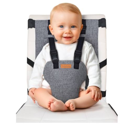 liuliuby Compact Travel High Chair | Portable High Chair for Baby | Baby Travel Essential Harness Seat | Must Haves for Vacations, Restaurants, Family Visits with Babies | Portable Highchair Seat