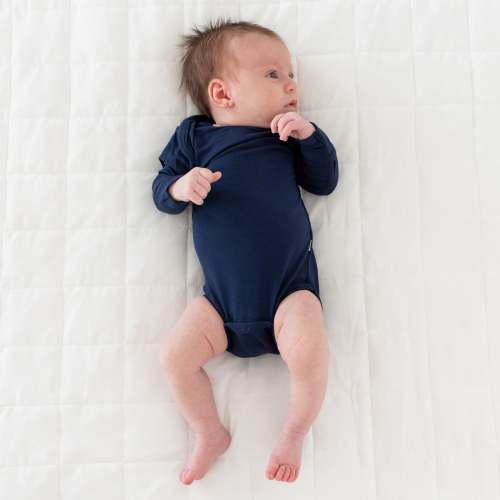 Long Sleeve Bodysuit in Navy | Infant Bodysuit | Kyte Baby