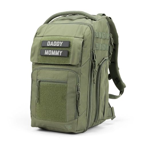 Tactical Baby Gear Everyday Tactical Diaper Bag Backpack for Dads – Includes Changing Mat, Stroller Straps, Built-In Wipes & Cooler Pouch (Ranger Green Everyday)
