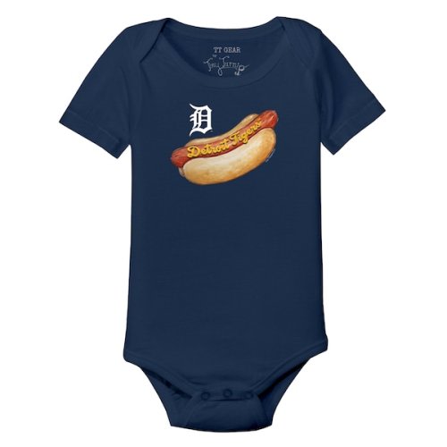 Infant Detroit Tigers Tiny Turnip Navy Hot Dog Bodysuit