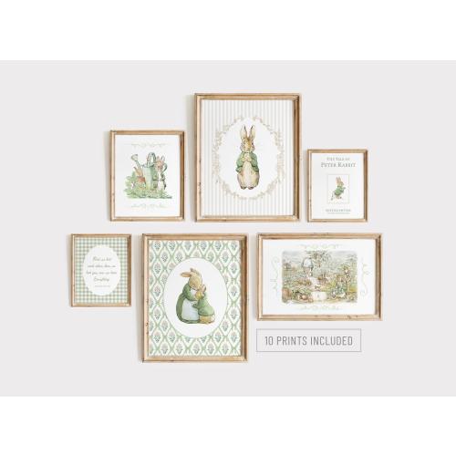 10 PETER RABBIT Nursery Wall Art Prints, Cottagecore Peter Rabbit Baby Shower Gift Nursery Decor, Beatrix Potter Nursery Prints, Kids Room