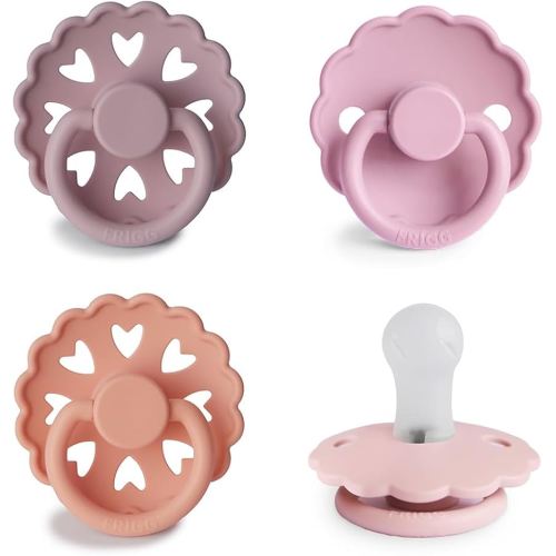 FRIGG SilkySoft Silicone Baby Pacifier 4-Pack Sunset Bliss | Made in Denmark | BPA-Free (0-6 Months)