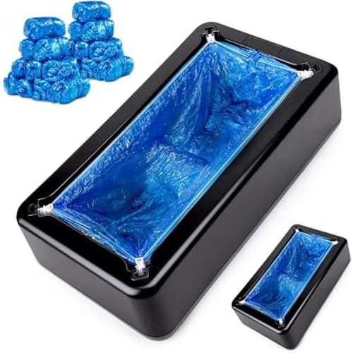 Shoe Cover Dispenser Containing 200pcs Shoe Covers Disposable Non Slip High Quality Automatic Shoe Cover Machine with Disposable Shoe Covers for Indoors for Most Occasion and Shoes Size