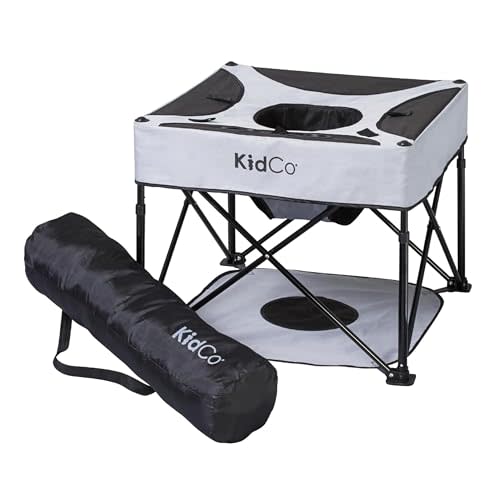 KidCo - GoPod Adjustable Height Travel Activity Seat with Floor Mat, Portable Baby Chair, Baby Activity Center (Midnight)