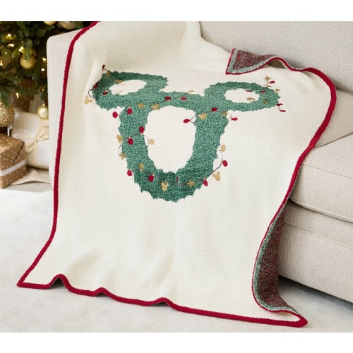 Disney Mickey Mouse and Friends Wreath Fuzzy Baby Blanket