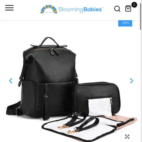 Stylish Leather Diaper Bag