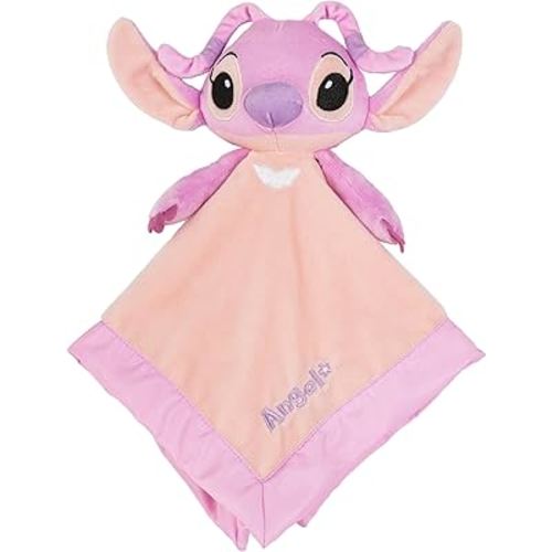 KIDS PREFERRED Disney Lilo and Stitch 12 Inch Angel Plush Newborn Toddler Blanket Lovey, Snuggle Toy Stuffed Animal Baby Blankets for Girls