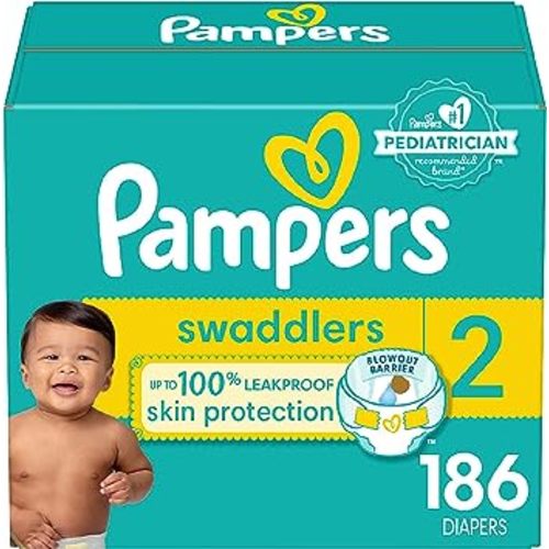 Pampers Swaddlers Diapers Size 2, 186 count - Disposable Diapers