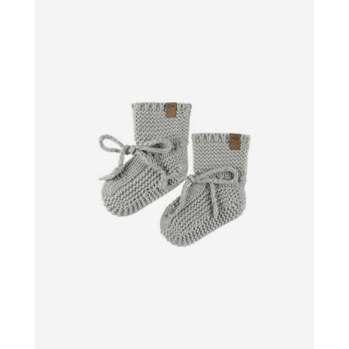 Knit Booties || Dusty Blue