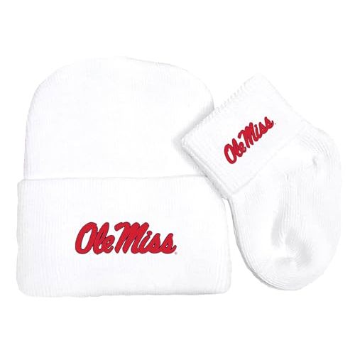 Collegiate Licensed Newborn Baby Knit Cap and Socks Set